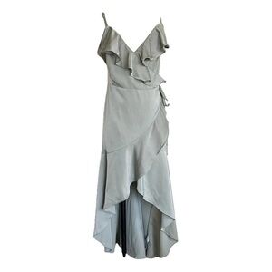 NWT | Eloquii spaghetti strap ruffle asymmetrical wrap dress